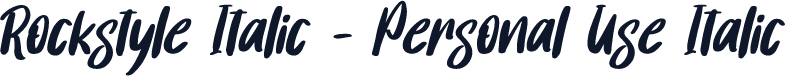 Rockstyle Italic - Personal Use Italic