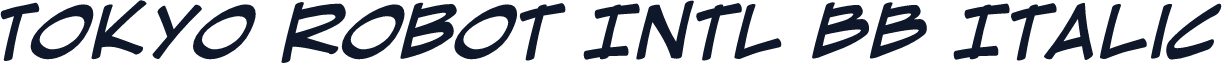 Tokyo Robot Intl BB Italic