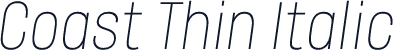 Coast Thin Italic