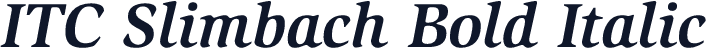 ITC Slimbach Bold Italic
