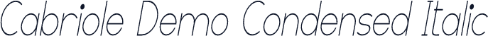 Cabriole Demo Condensed Italic