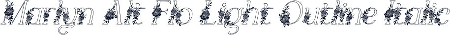 Marlyn Alt Flo Light Outline Italic