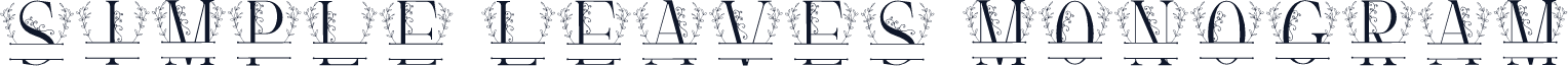 Simple Leaves Monogram