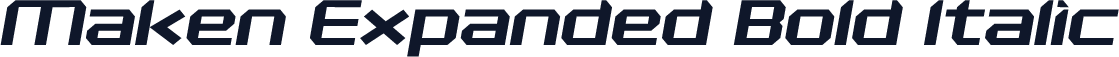 Maken Expanded Bold Italic