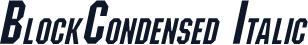 BlockCondensed Italic