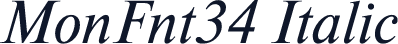 MonFnt34 Italic