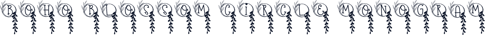 Boho Blossom Circle Monogram