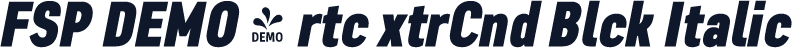 FSP DEMO - rtc xtrCnd Blck Italic