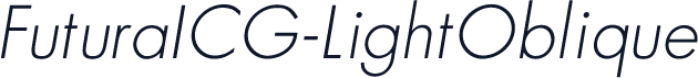 FuturaICG-LightOblique
