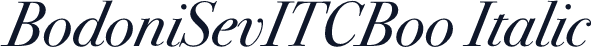 BodoniSevITCBoo Italic