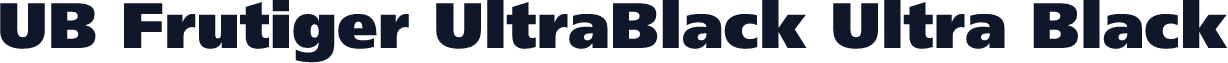 UB Frutiger UltraBlack Ultra Black