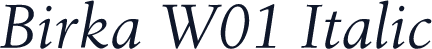Birka W01 Italic