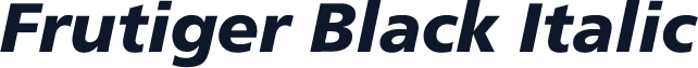 Frutiger Black Italic