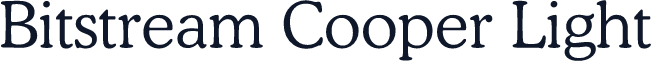 Bitstream Cooper Light