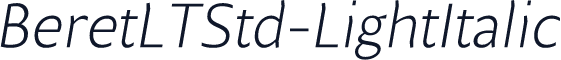BeretLTStd-LightItalic