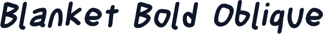 Blanket Bold Oblique