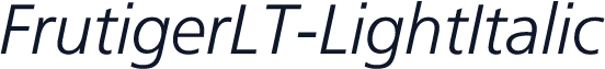 FrutigerLT-LightItalic