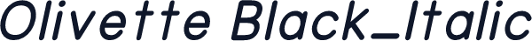 Olivette Black_Italic