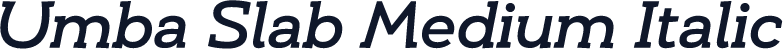 Umba Slab Medium Italic