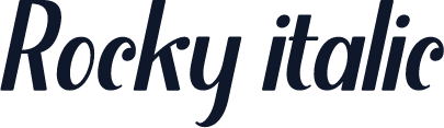 Rocky italic