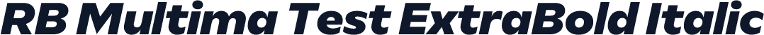 RB Multima Test ExtraBold Italic