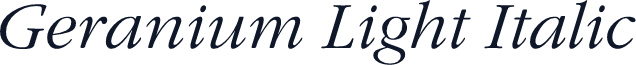 Geranium Light Italic