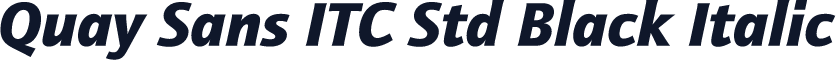Quay Sans ITC Std Black Italic