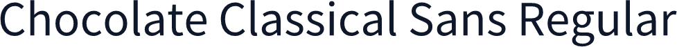 Chocolate Classical Sans Regular