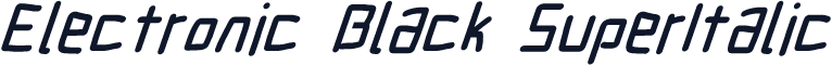 Electronic Black SuperItalic