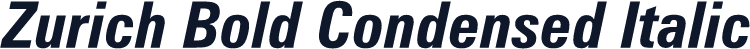 Zurich Bold Condensed Italic