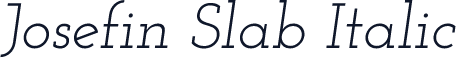 Josefin Slab Italic