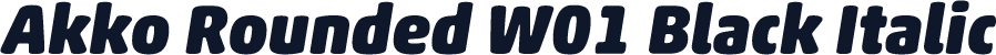 Akko Rounded W01 Black Italic
