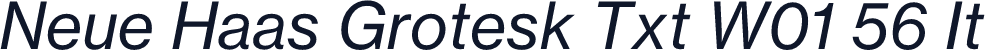 Neue Haas Grotesk Txt W01 56 It