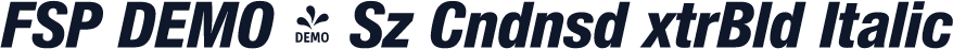 FSP DEMO - Sz Cndnsd xtrBld Italic