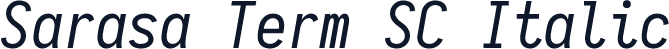 Sarasa Term SC Italic