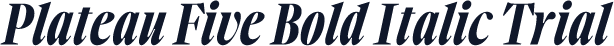 Plateau Five Bold Italic Trial