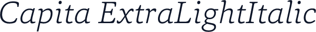 Capita ExtraLightItalic