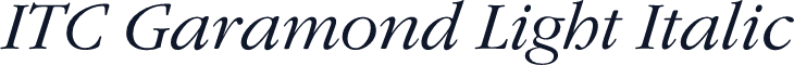 ITC Garamond Light Italic
