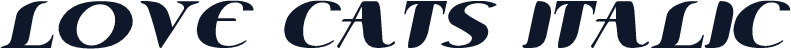 Love Cats Italic