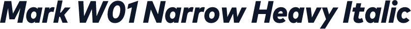 Mark W01 Narrow Heavy Italic