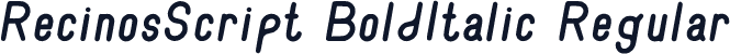 RecinosScript BoldItalic Regular