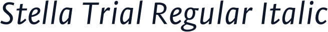 Stella Trial Regular Italic
