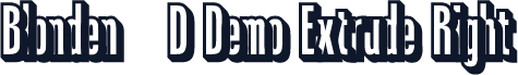 Blonden 3D Demo Extrude Right
