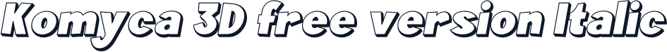 Komyca 3D free version Italic