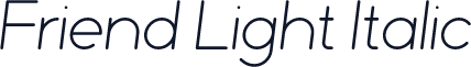 Friend Light Italic