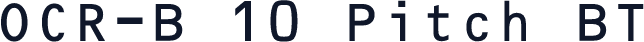 OCR-B 10 Pitch BT