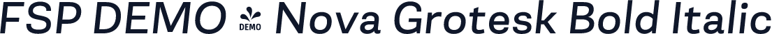 FSP DEMO - Nova Grotesk Bold Italic