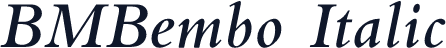BMBembo Italic