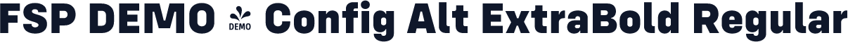 FSP DEMO - Config Alt ExtraBold Regular