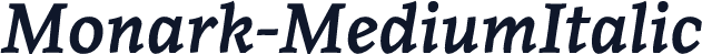Monark-MediumItalic